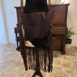 American Darling Brown Fringe Leather Bag